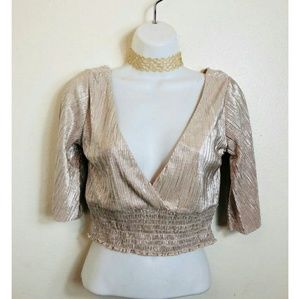 Forever 21 champagne Crop Top